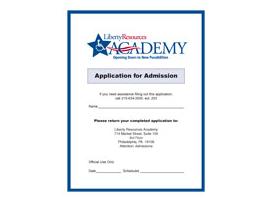 a shot of the Academy application