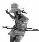 photo of a girl using hulu hoop